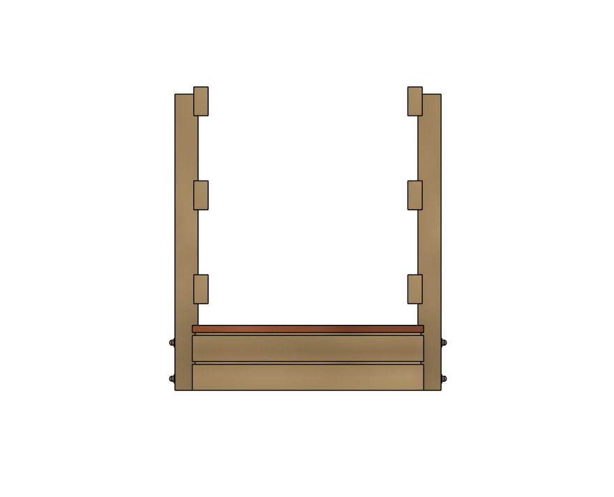 Model Railway Wooden Foot Bridge 3D print model_12