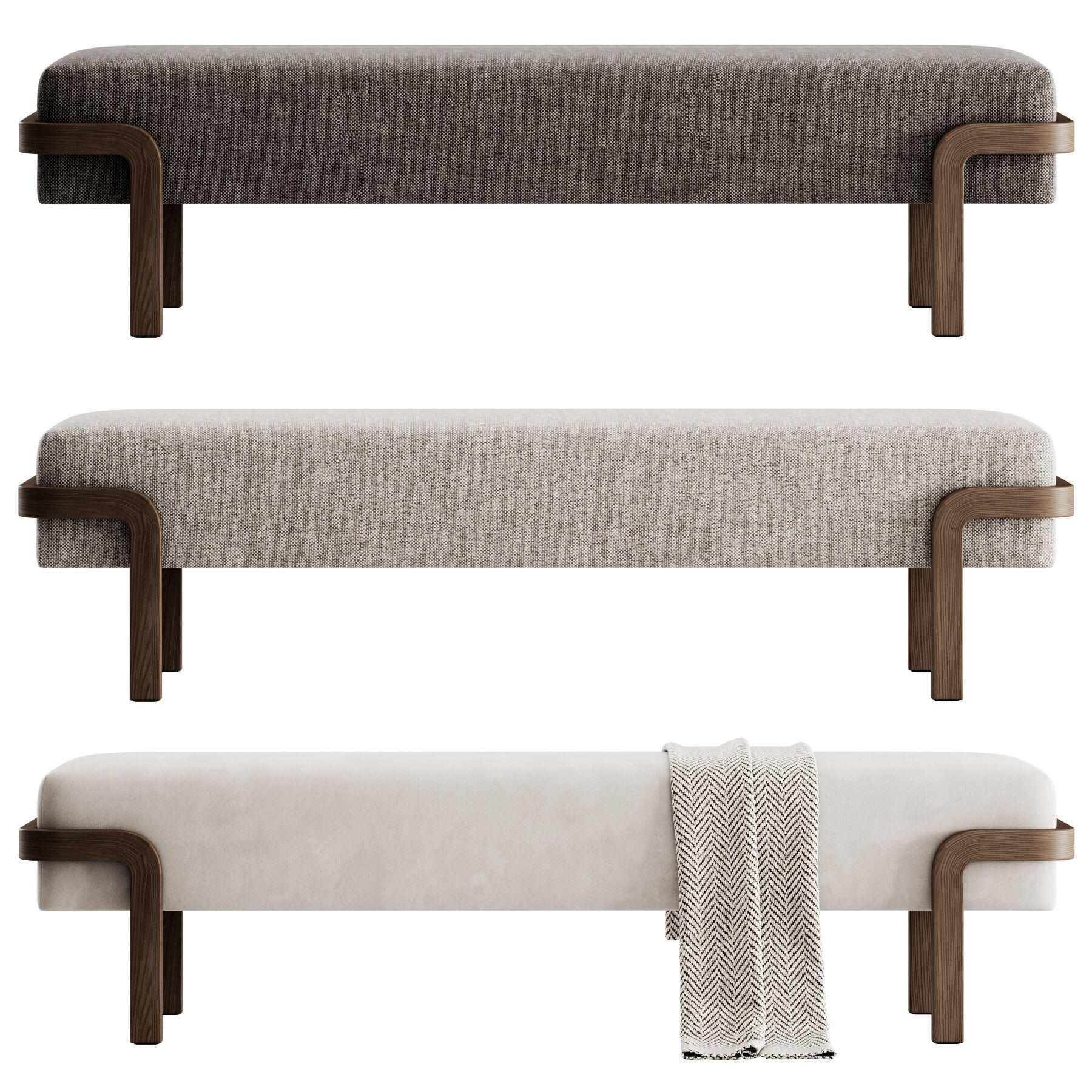 Dominick Bench By Conte Casa 3D model_2