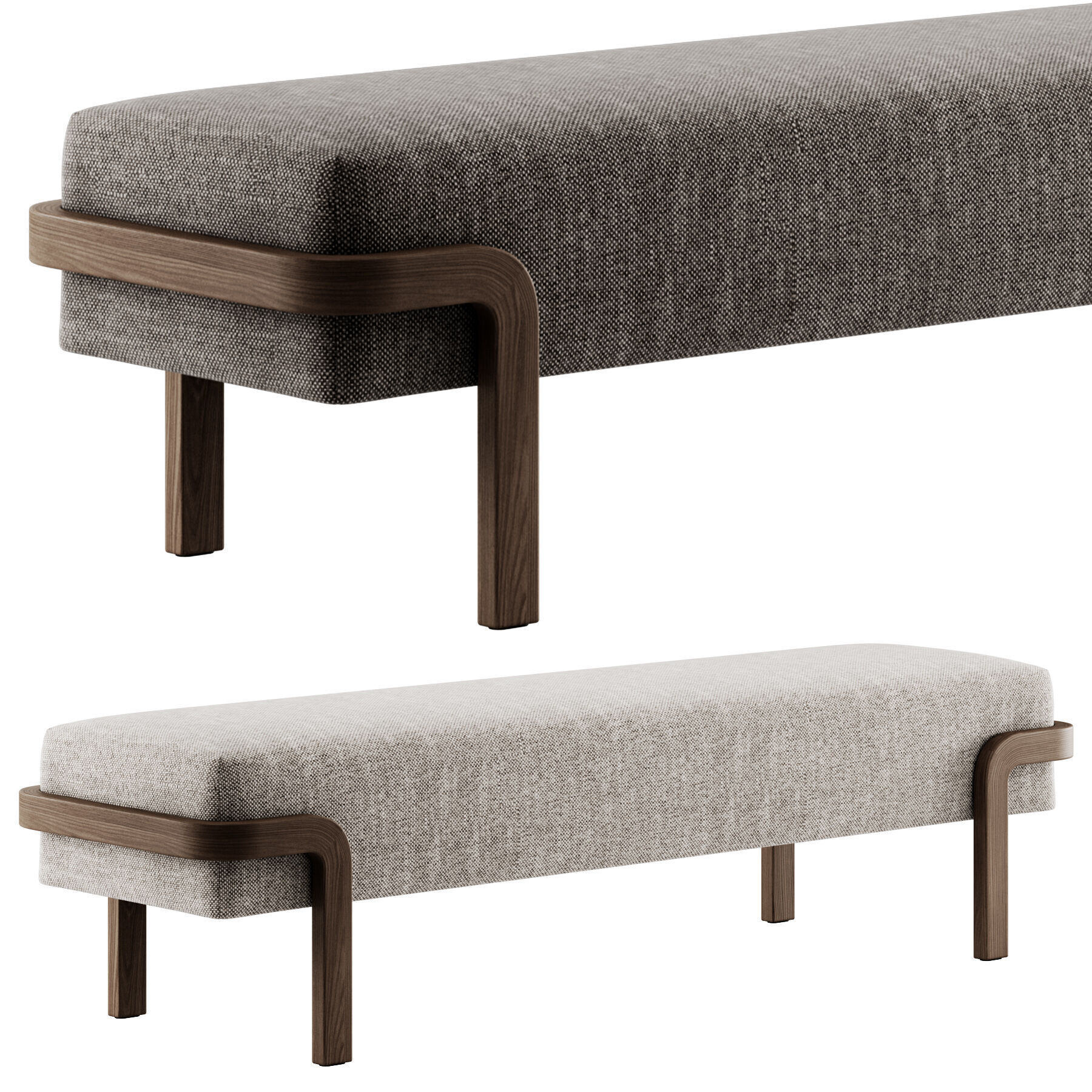 Dominick Bench By Conte Casa 3D model_4