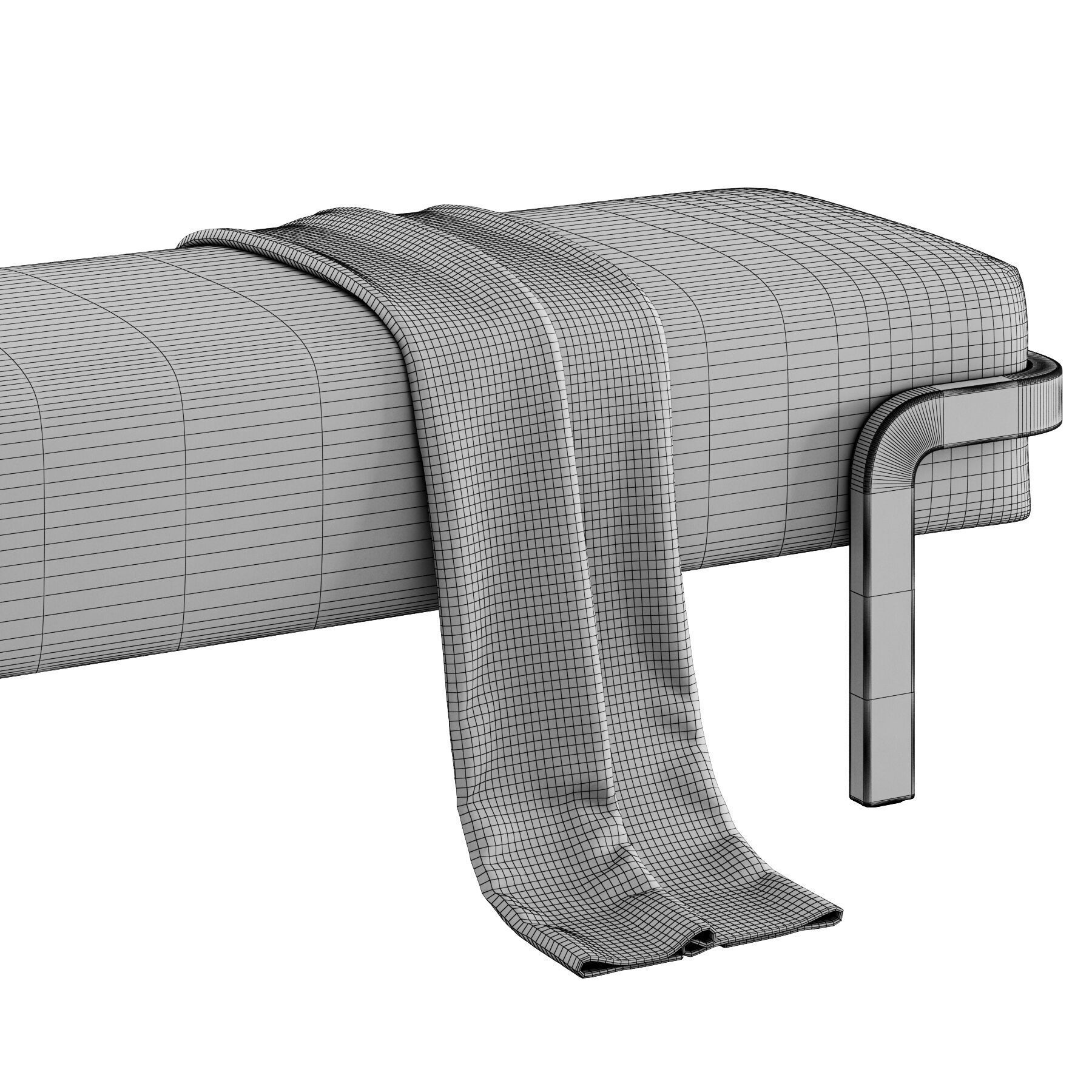Dominick Bench By Conte Casa 3D model_6