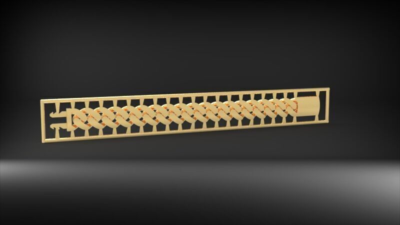 13mm Cuban Chain Link Bracelet 3D 3D print model_1