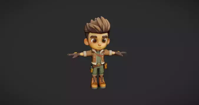Boy Adventure  Low Poly
