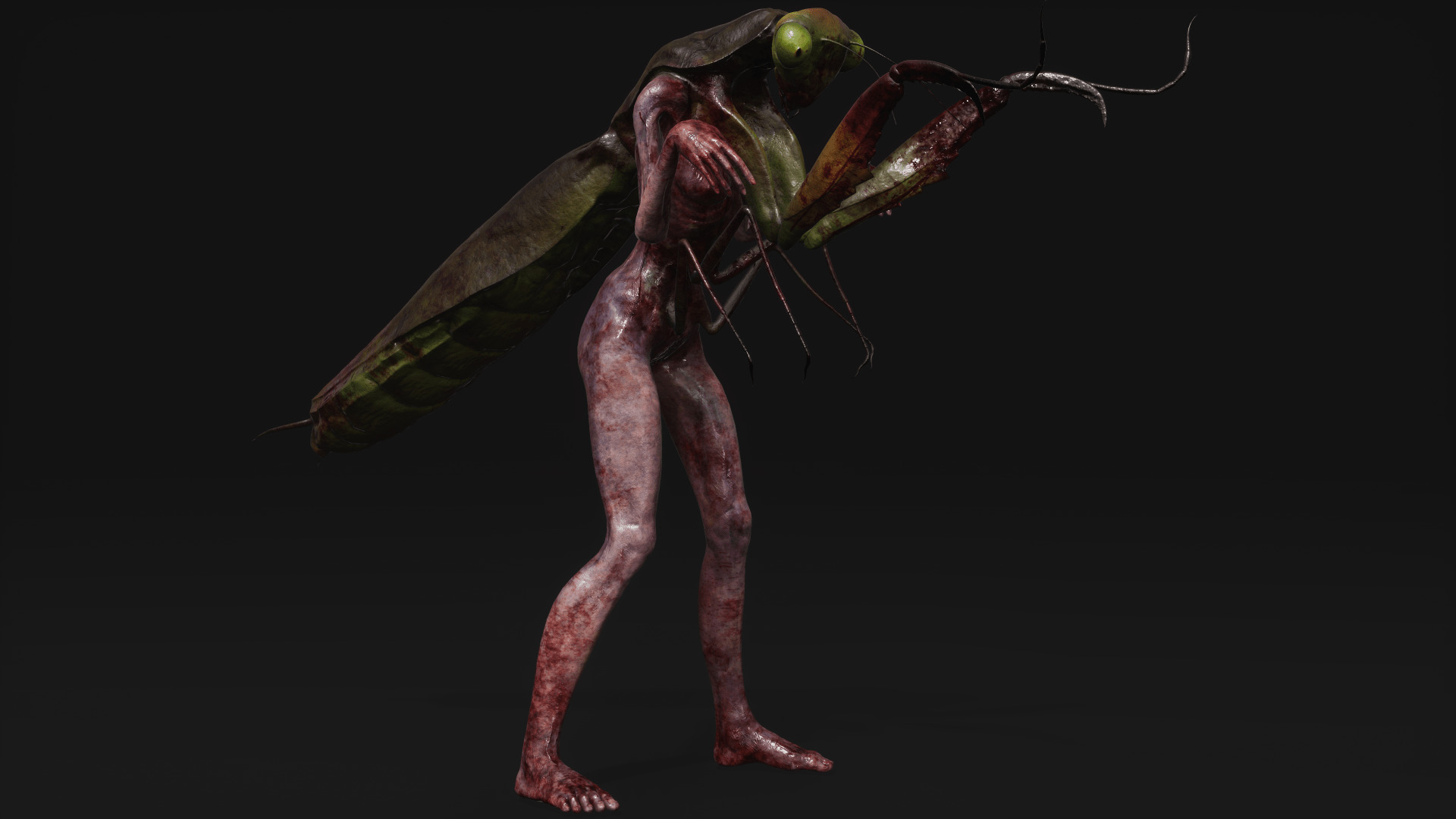 Mutant Mantis - Horror Insects Collection Low-poly 3D model_23