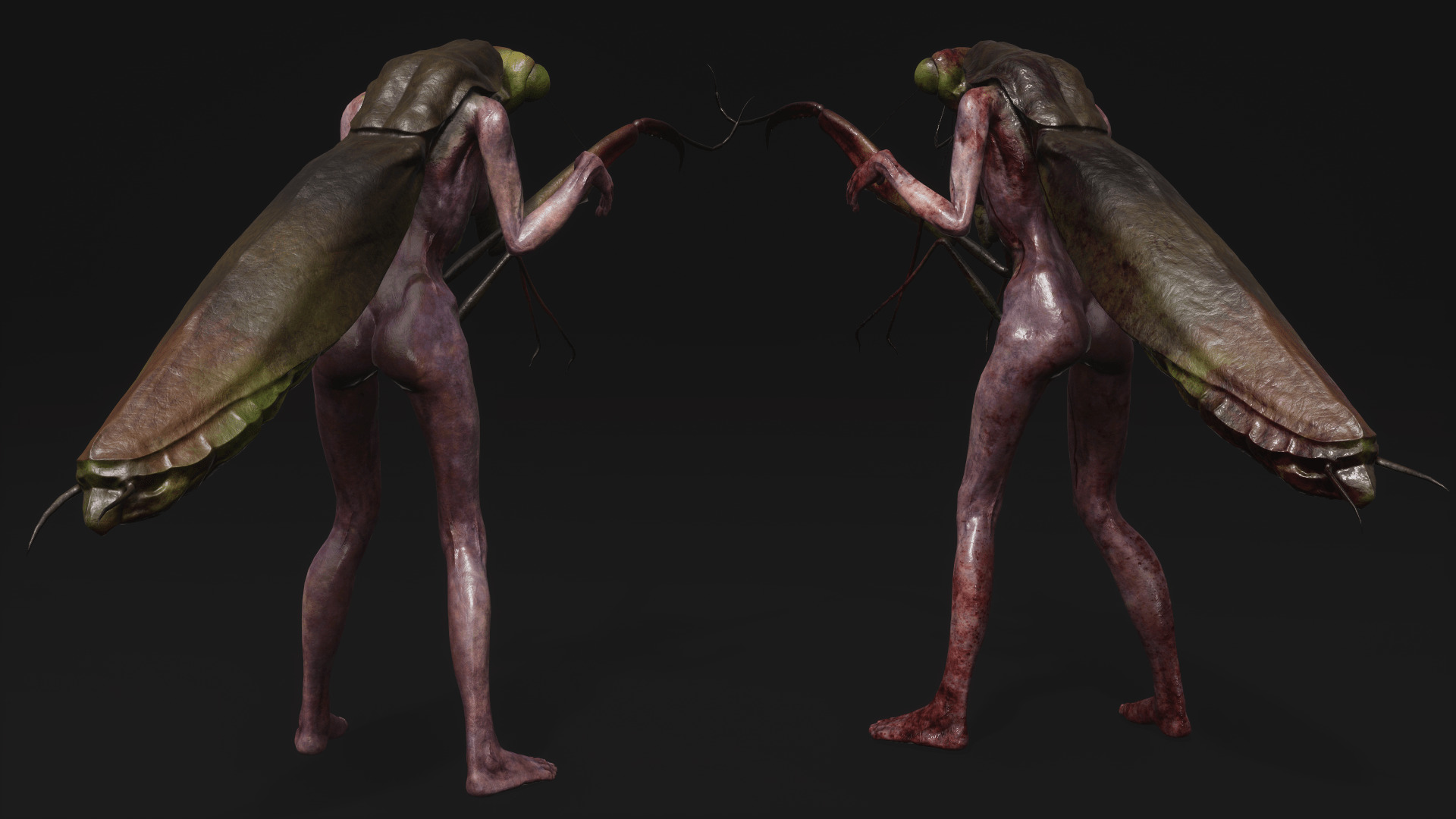Mutant Mantis - Horror Insects Collection Low-poly 3D model_27