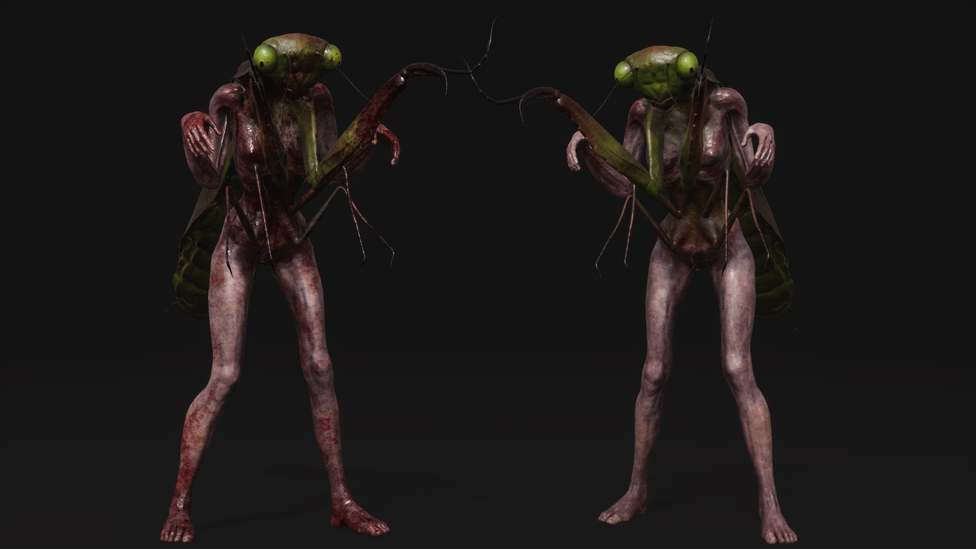Mutant Mantis - Horror Insects Collection Low-poly 3D model_24