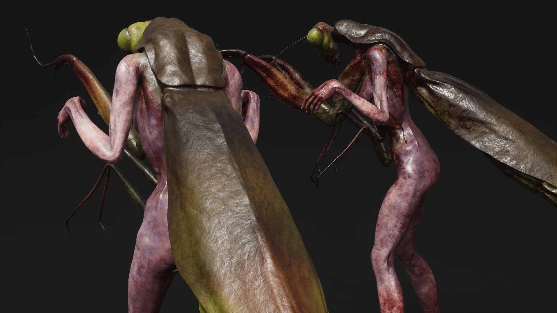 Mutant Mantis - Horror Insects Collection Low-poly 3D model_26