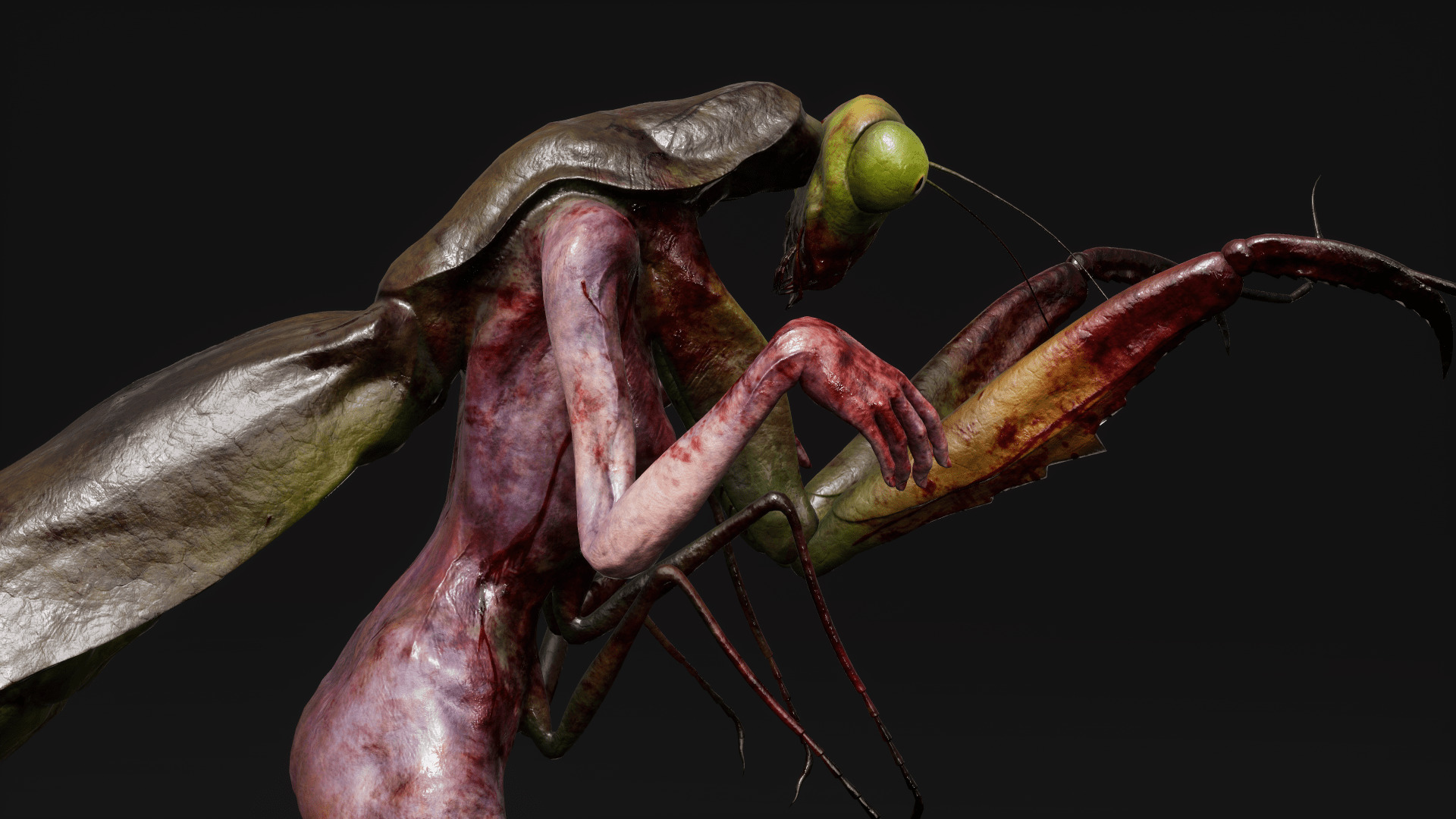 Mutant Mantis - Horror Insects Collection Low-poly 3D model_19