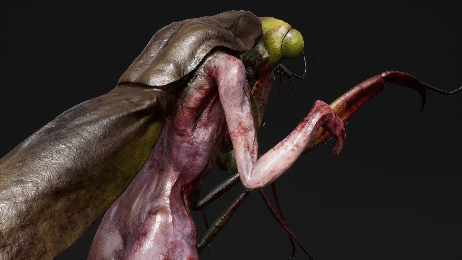Mutant Mantis - Horror Insects Collection Low-poly 3D model_17