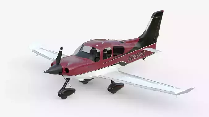 Aircraft Propeller Turbo Red Black