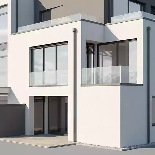 Modern Urban Villa 3D model 4