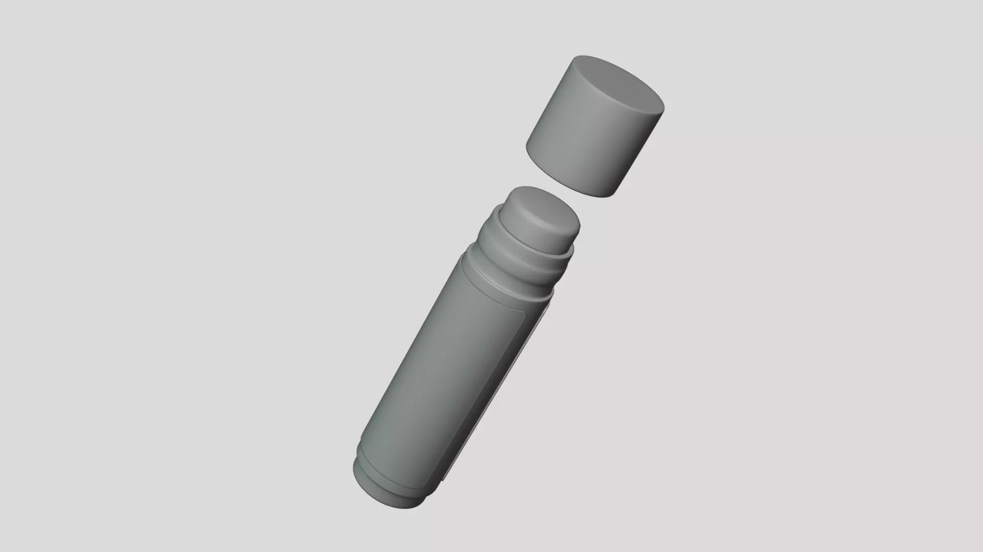 Basic Lip Balm Stick - Geometry Only No Textures No Materials 3D model_0