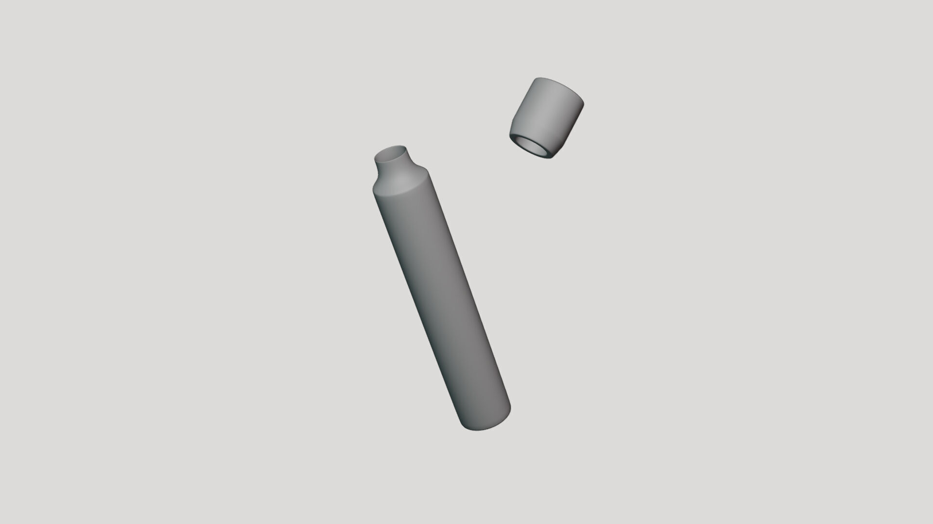Basic Glass Serum Vial - Geometry Only No Textures No Materials 3D model_2