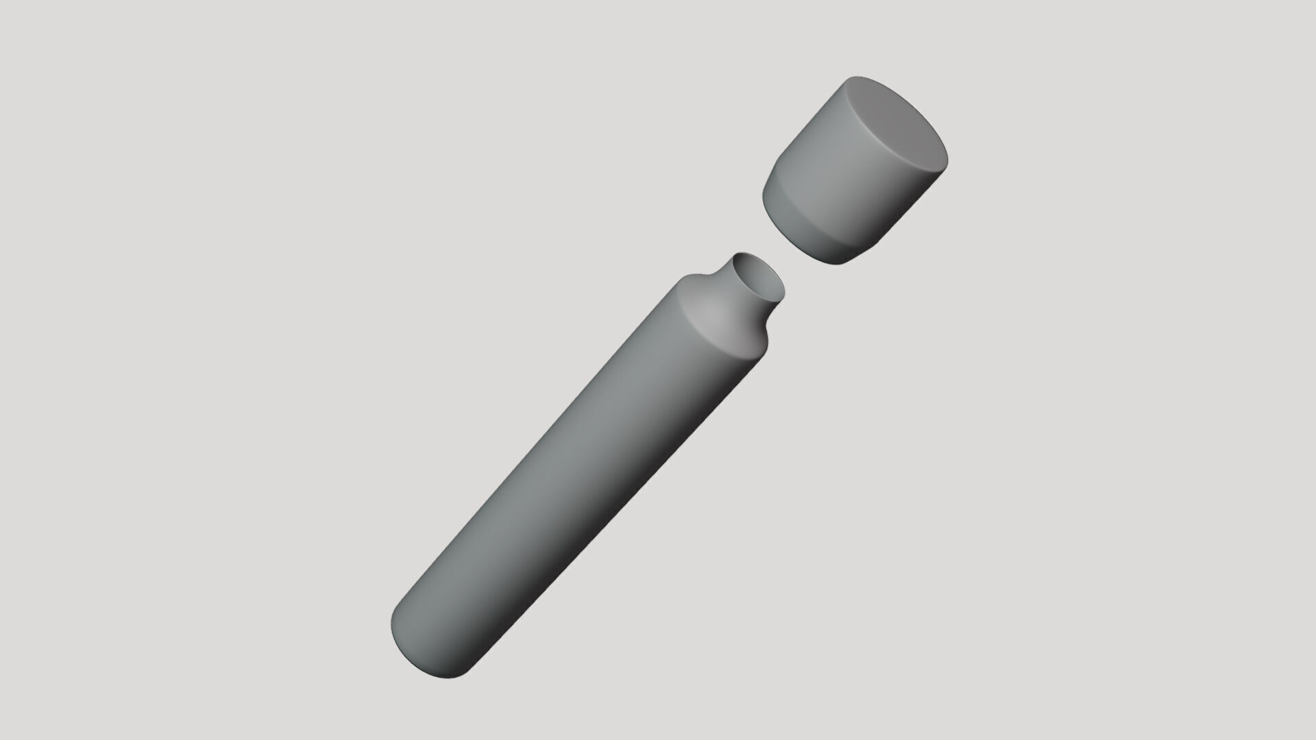Basic Glass Serum Vial - Geometry Only No Textures No Materials 3D model_3