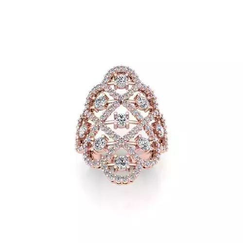 Big Fancy Engagement Ring 3d Model and Render