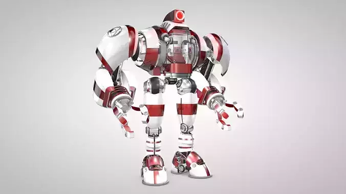 Robot With Cockpit Free 3D model