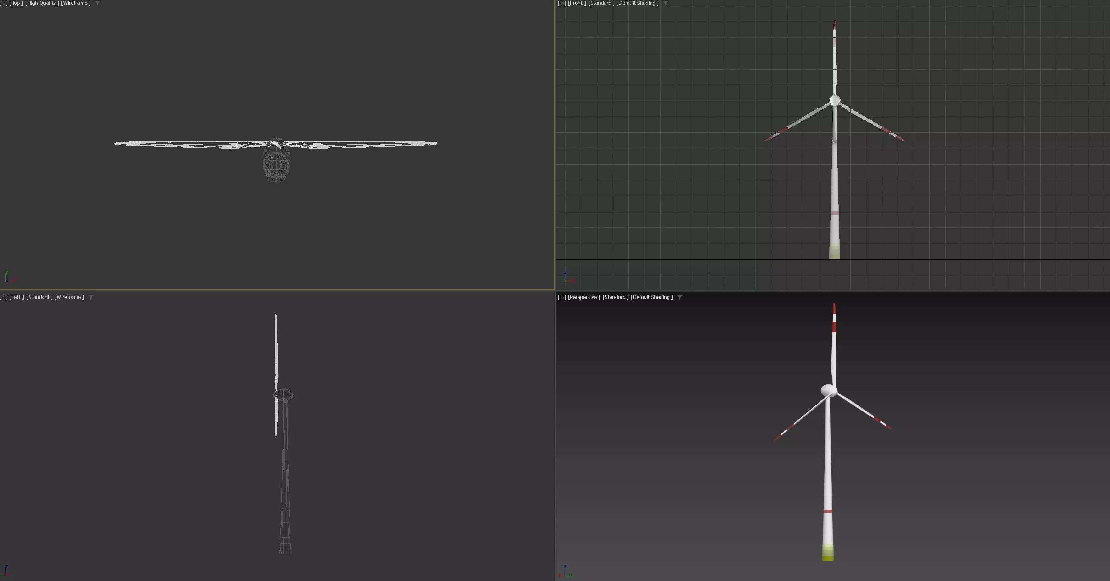 Dynamic Wind Turbine - Animated Low-poly 3D model