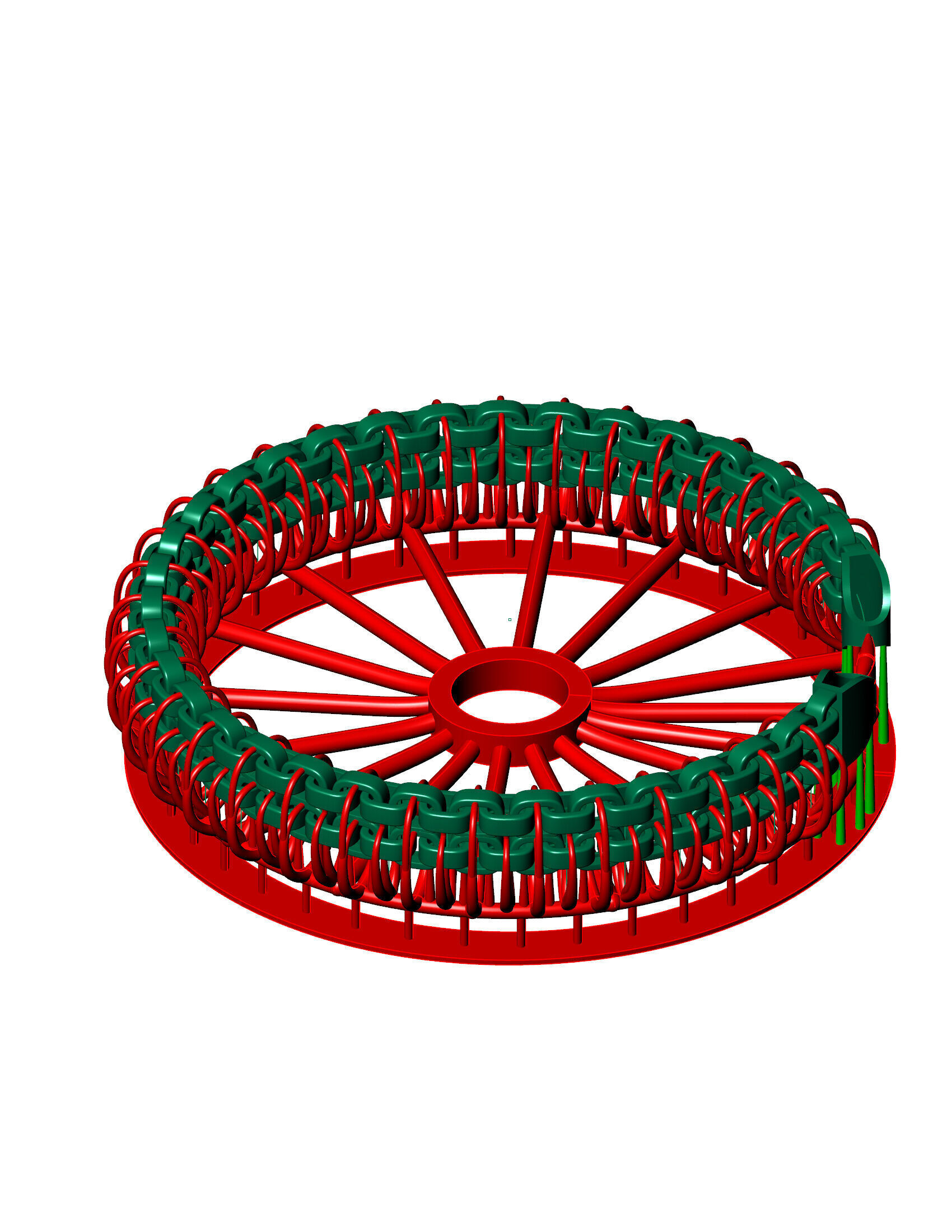 11mm spiral Fancy Italian Bracelet 3D Model  3D print model_2