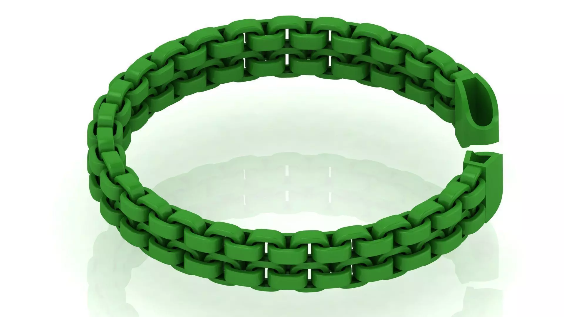 11mm spiral Fancy Italian Bracelet 3D Model  3D print model_0