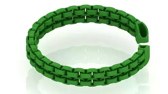 11mm spiral Fancy Italian Bracelet 3D Model 