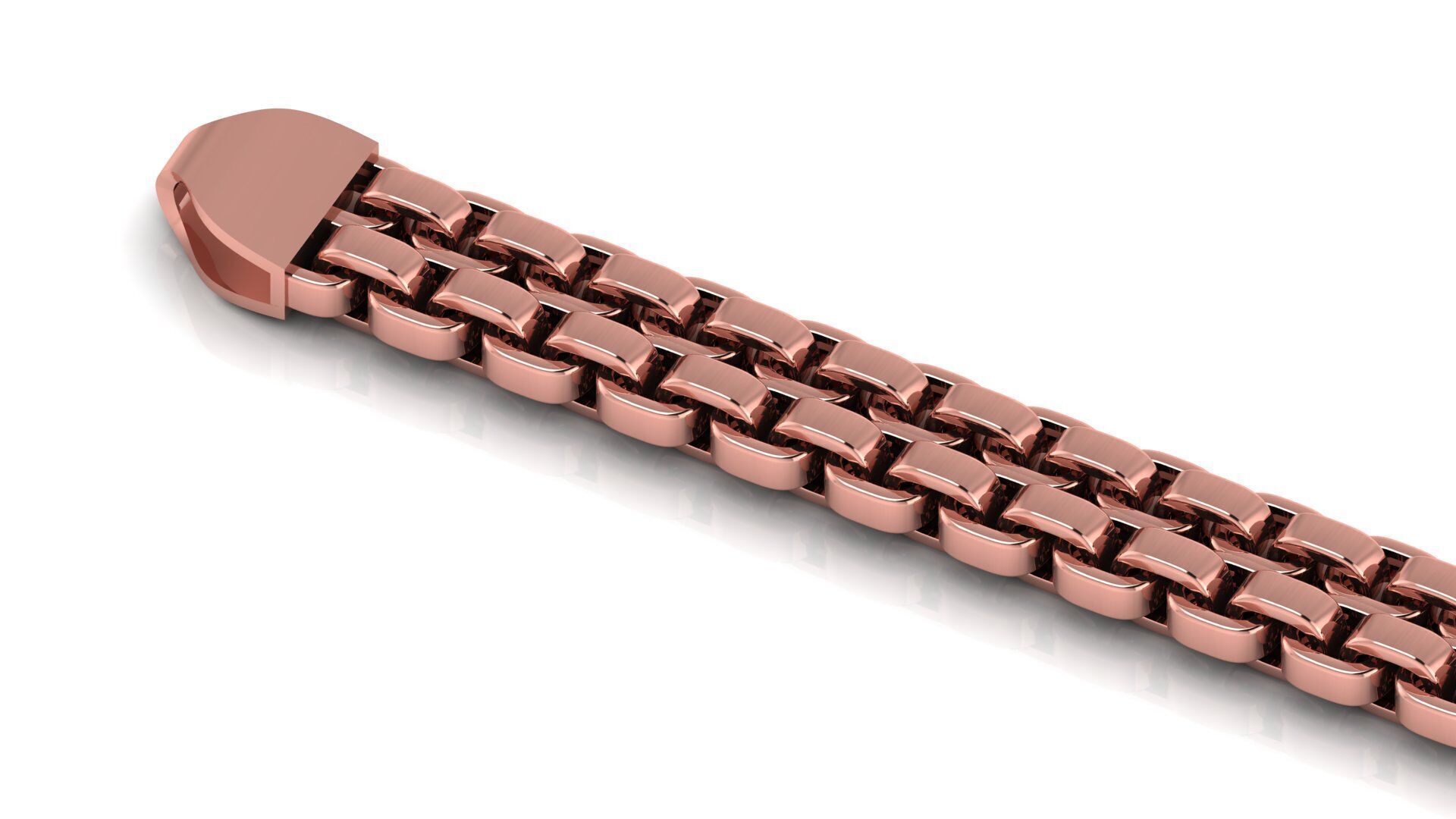 11mm spiral Fancy Italian Bracelet 3D Model  3D print model_1