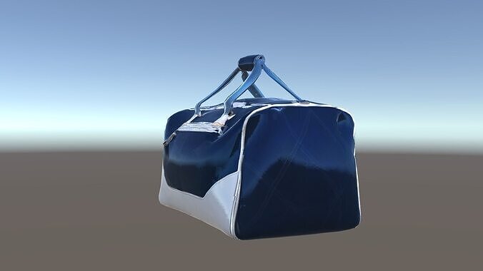 Stylish Sports Duffel Bag D Model Pack Low-poly 3D model