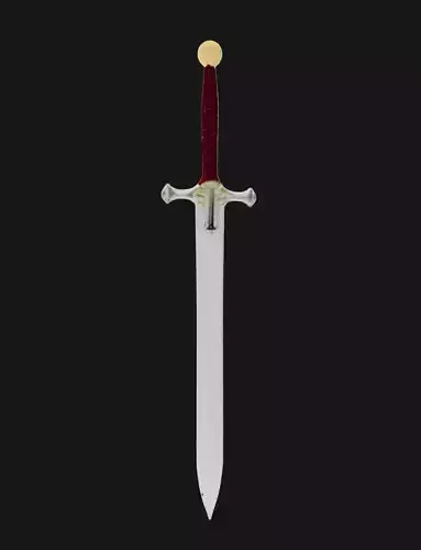 Low Poly Medieval Sword Game Ready Stylized Weapon
