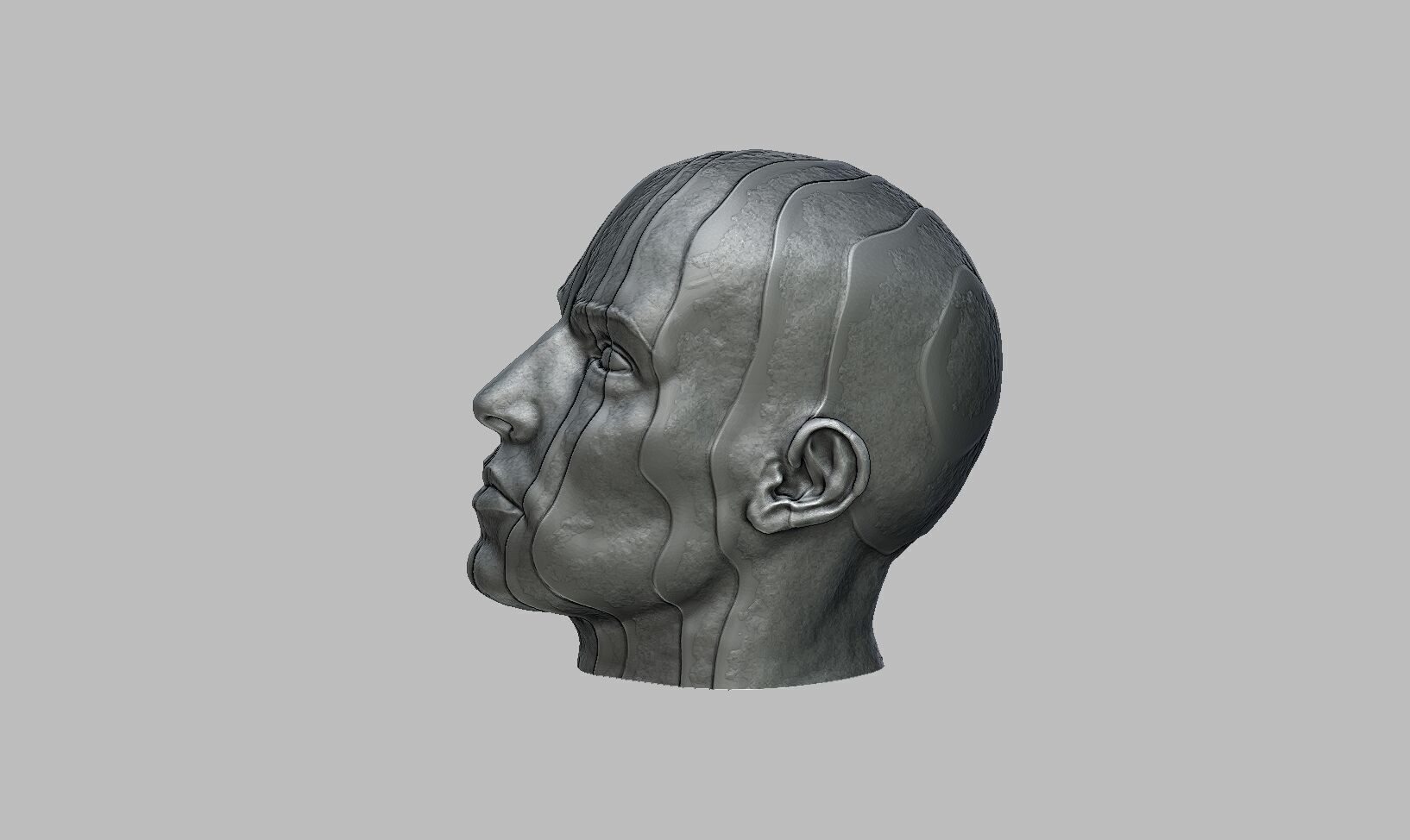 Human modern Headphone Stand Cyborg Headset Stand 3D print model_10