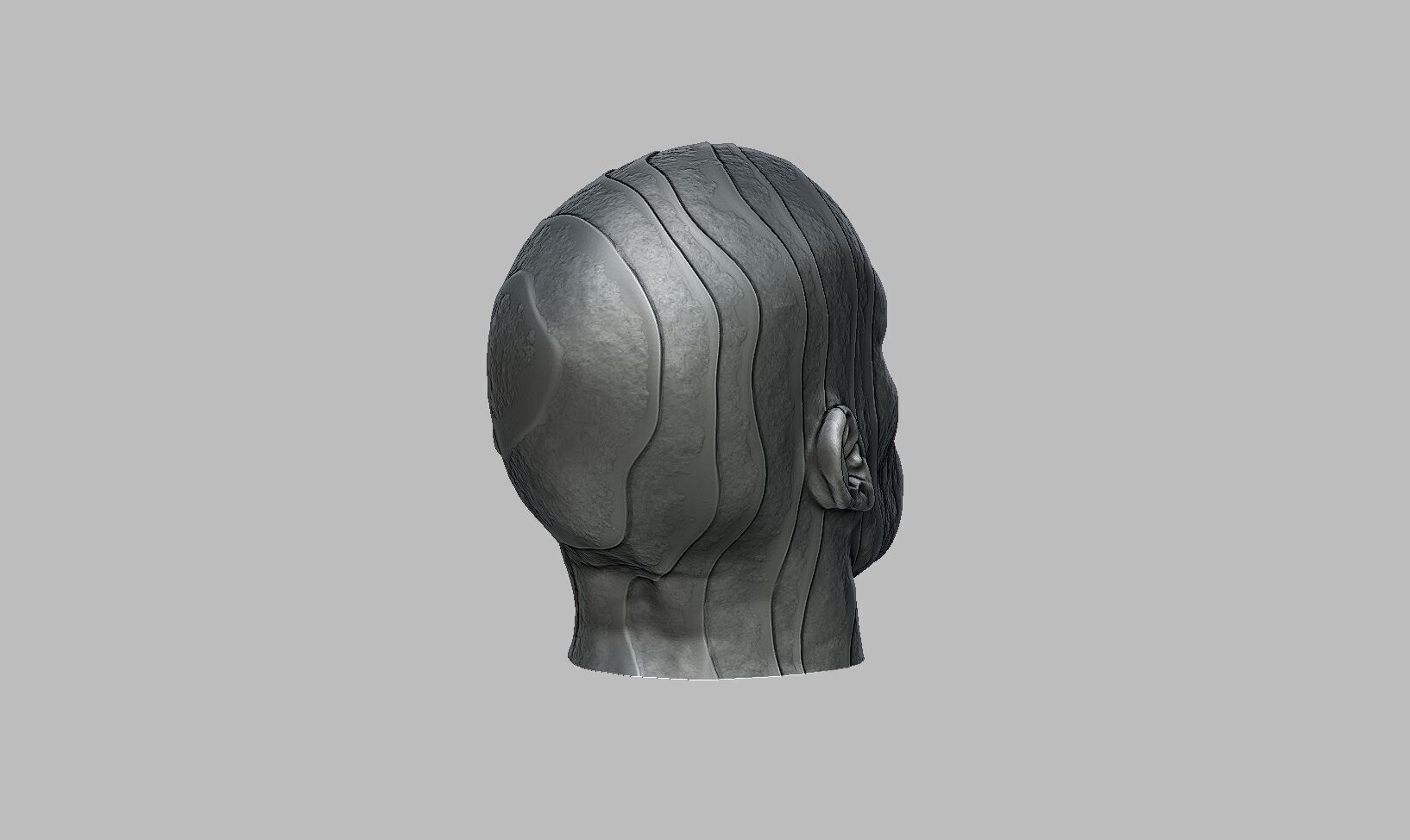 Human modern Headphone Stand Cyborg Headset Stand 3D print model_8