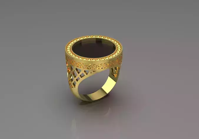 gemstone man gold ring mr0103