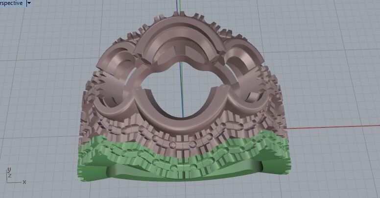 Engagement Ring and Band 3D print model_11