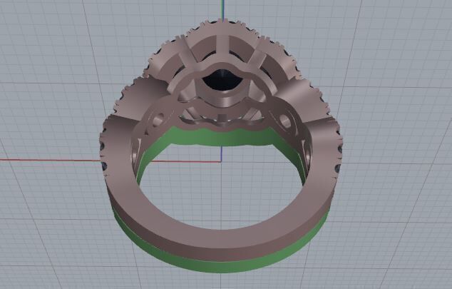 Engagement Ring and Band 3D print model_9