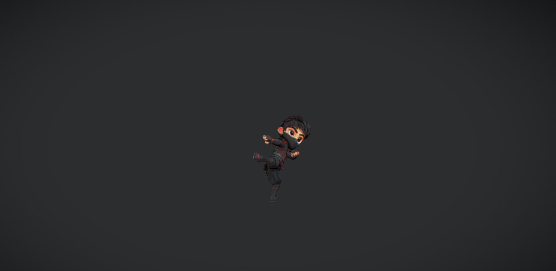 Shadow Warrior Ninja Boy Low-poly 3D model_2