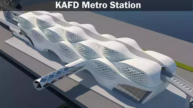 KAFD Metro Station 3D model KAFD Metro Station 3D model