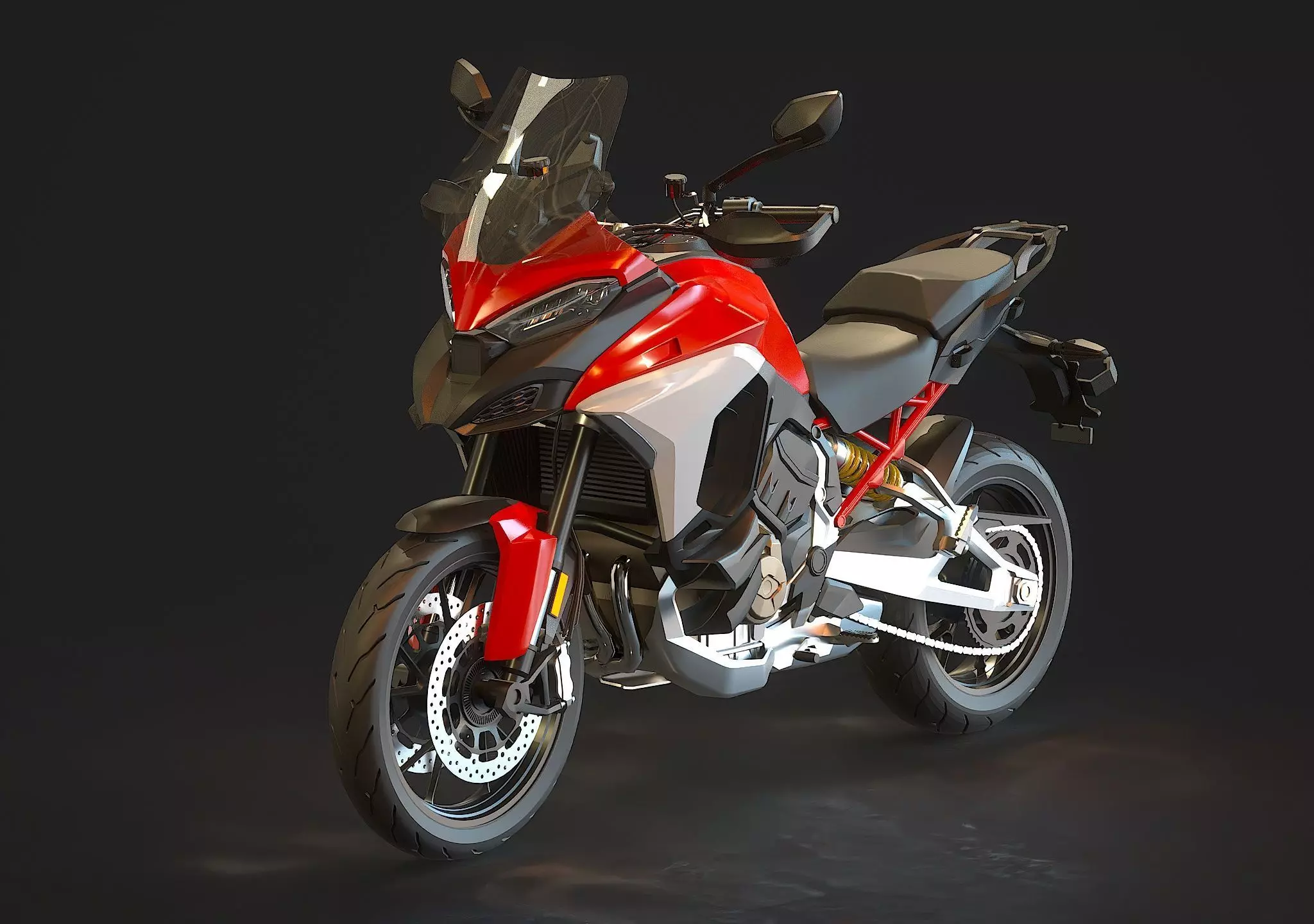 Base model  Ducati Multistrada V4 S 2021 3D model_0