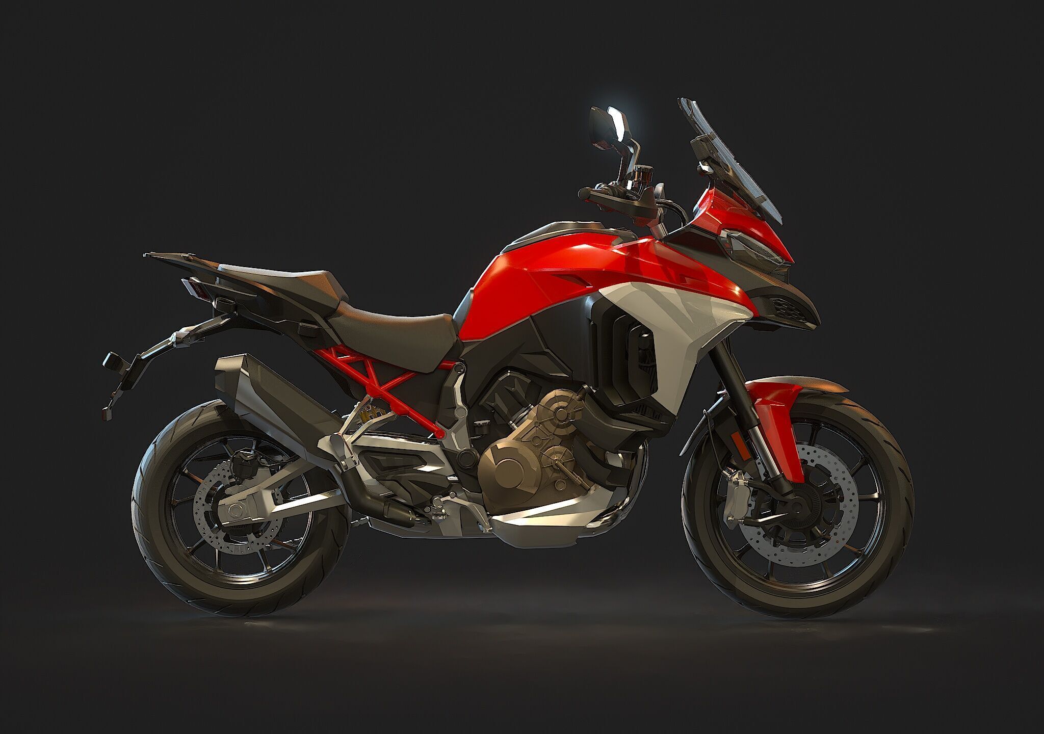 Base model  Ducati Multistrada V4 S 2021 3D model_5