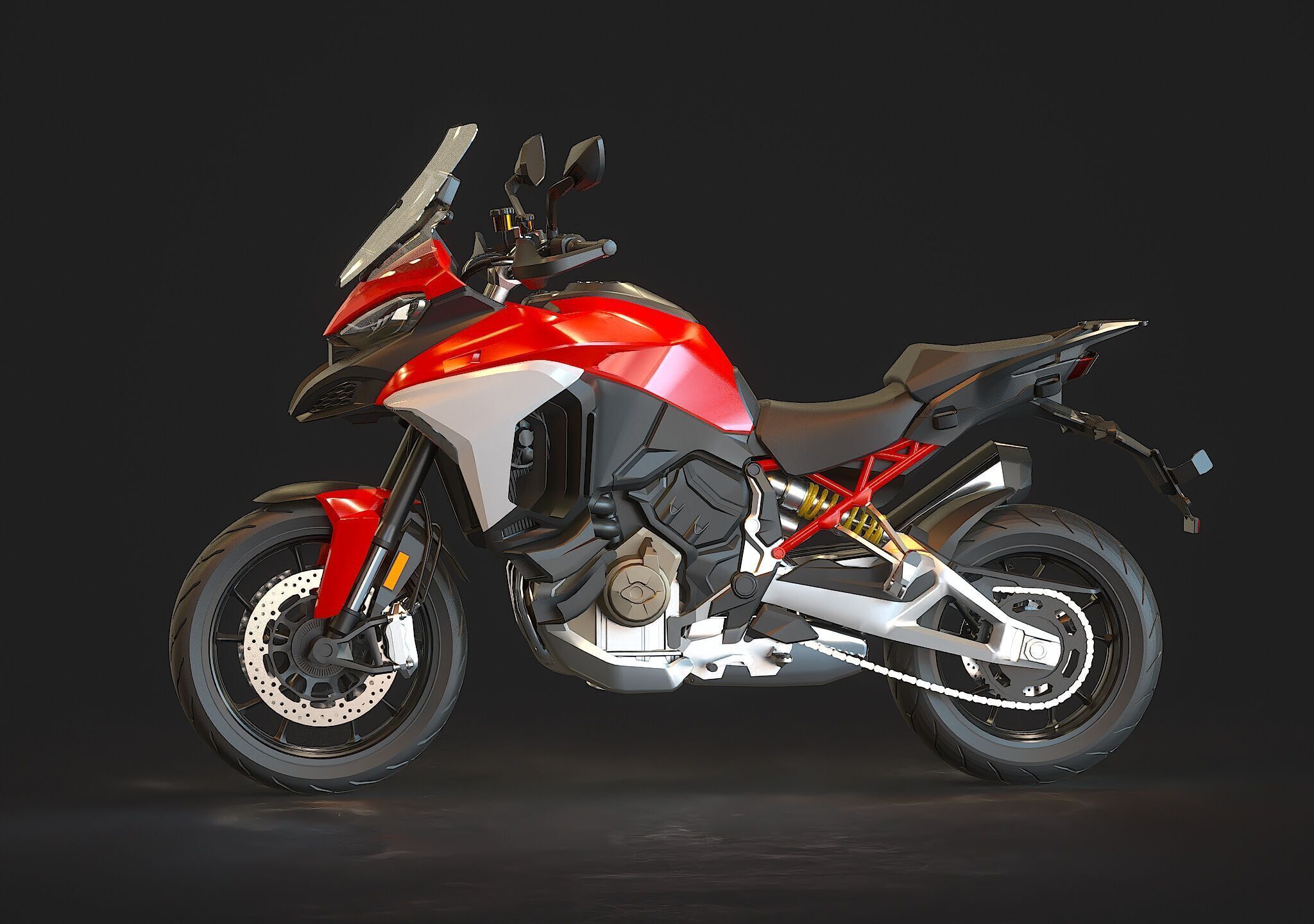 Base model  Ducati Multistrada V4 S 2021 3D model_3
