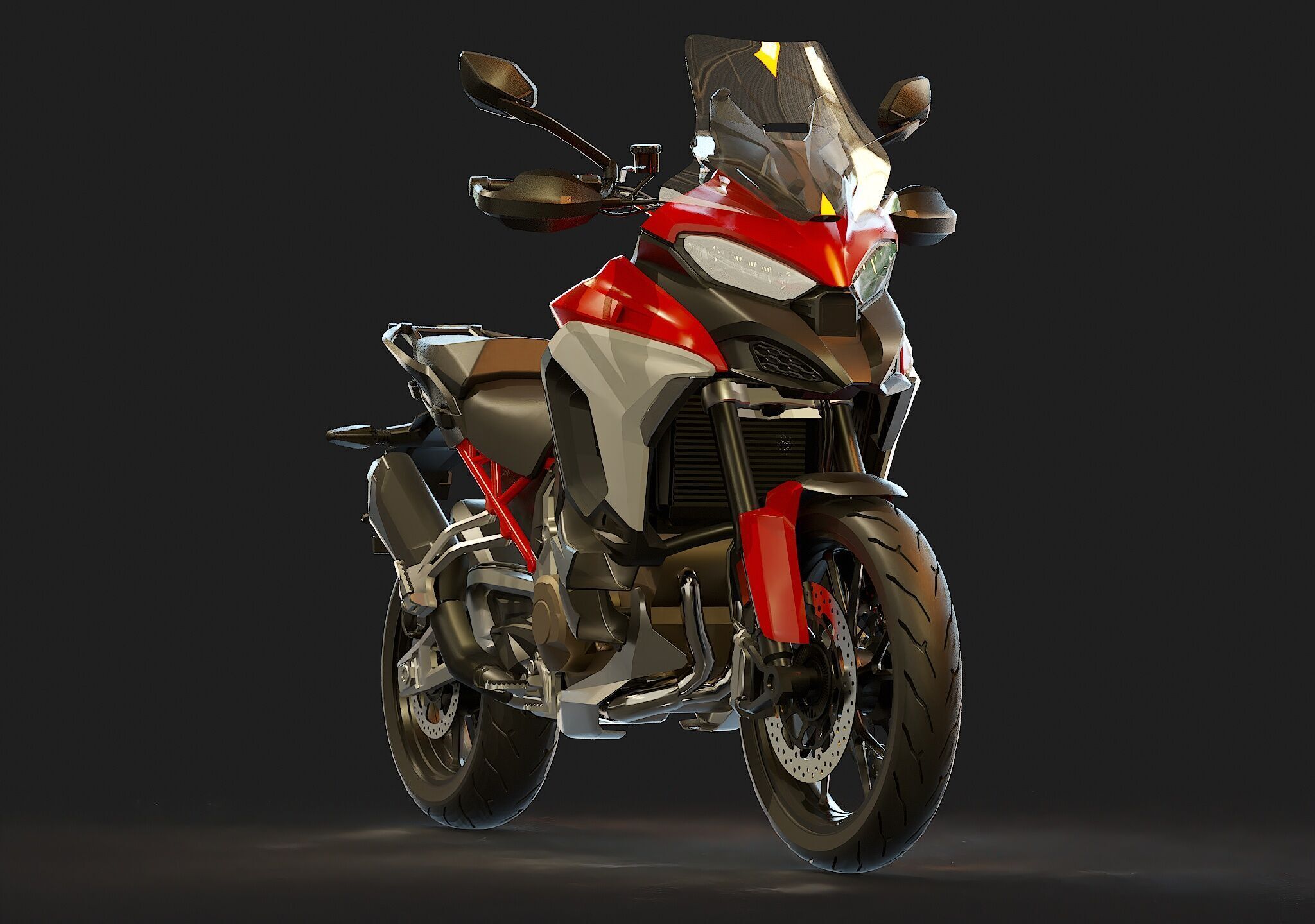 Base model  Ducati Multistrada V4 S 2021 3D model_8