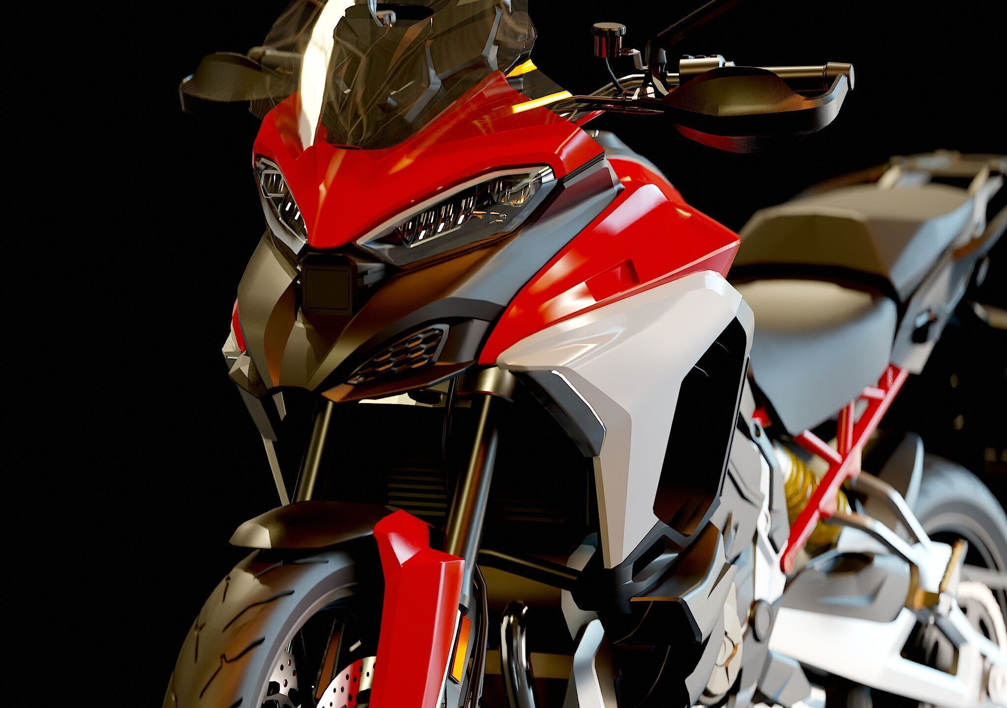 Base model  Ducati Multistrada V4 S 2021 3D model_10