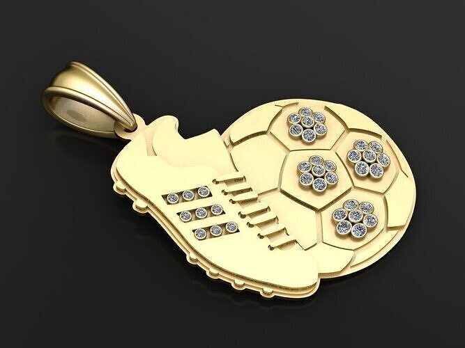 SHOE AND FOOTBALL PENDANT 3D PRINTABLE MODEL 3D print model
