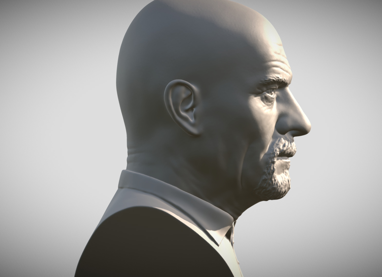 Walter White Bryan Cranston Breaking Bad bust 3D print model_7