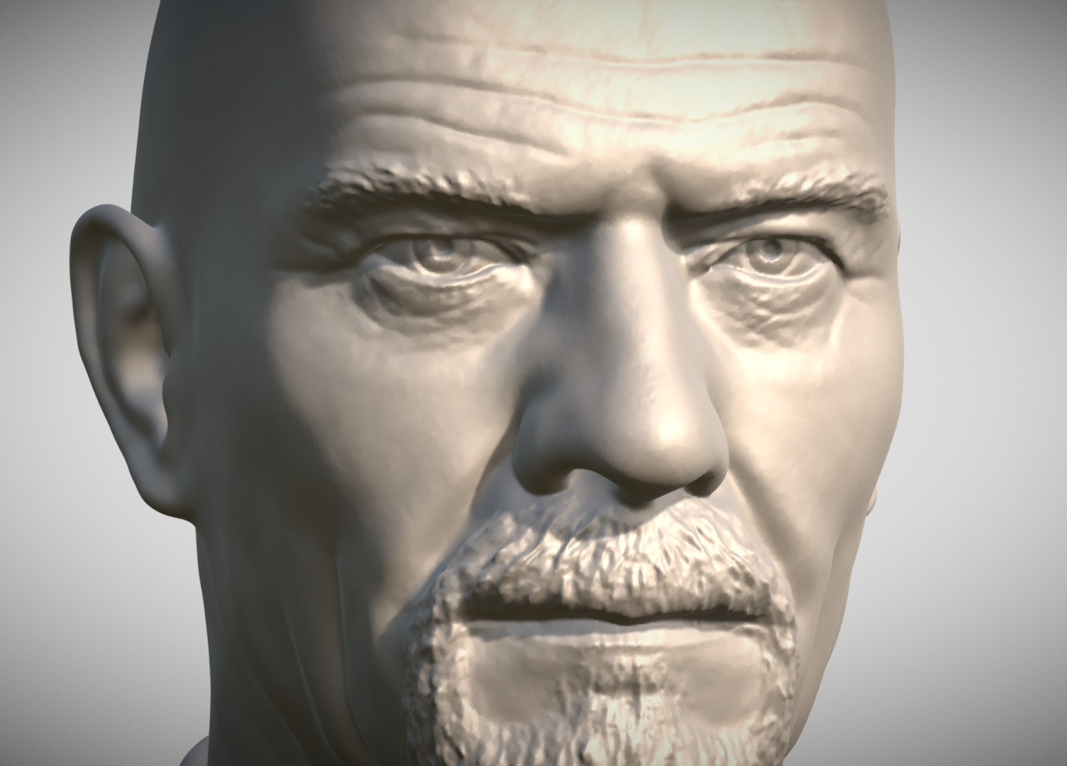 Walter White Bryan Cranston Breaking Bad bust 3D print model_11