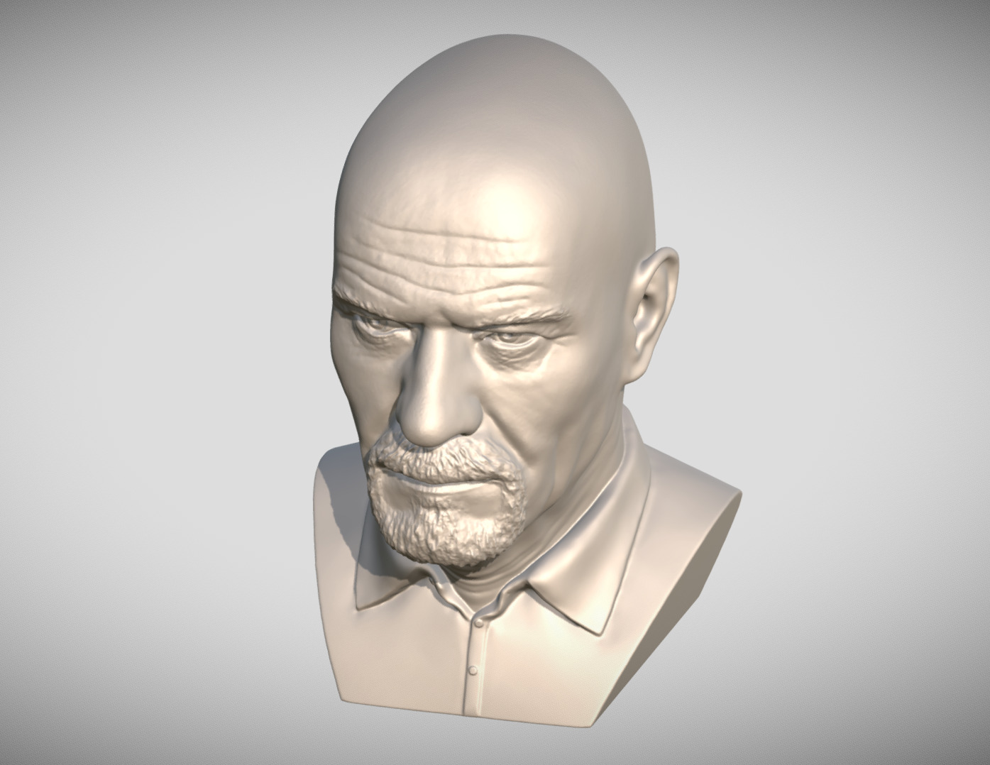 Walter White Bryan Cranston Breaking Bad bust 3D print model_14