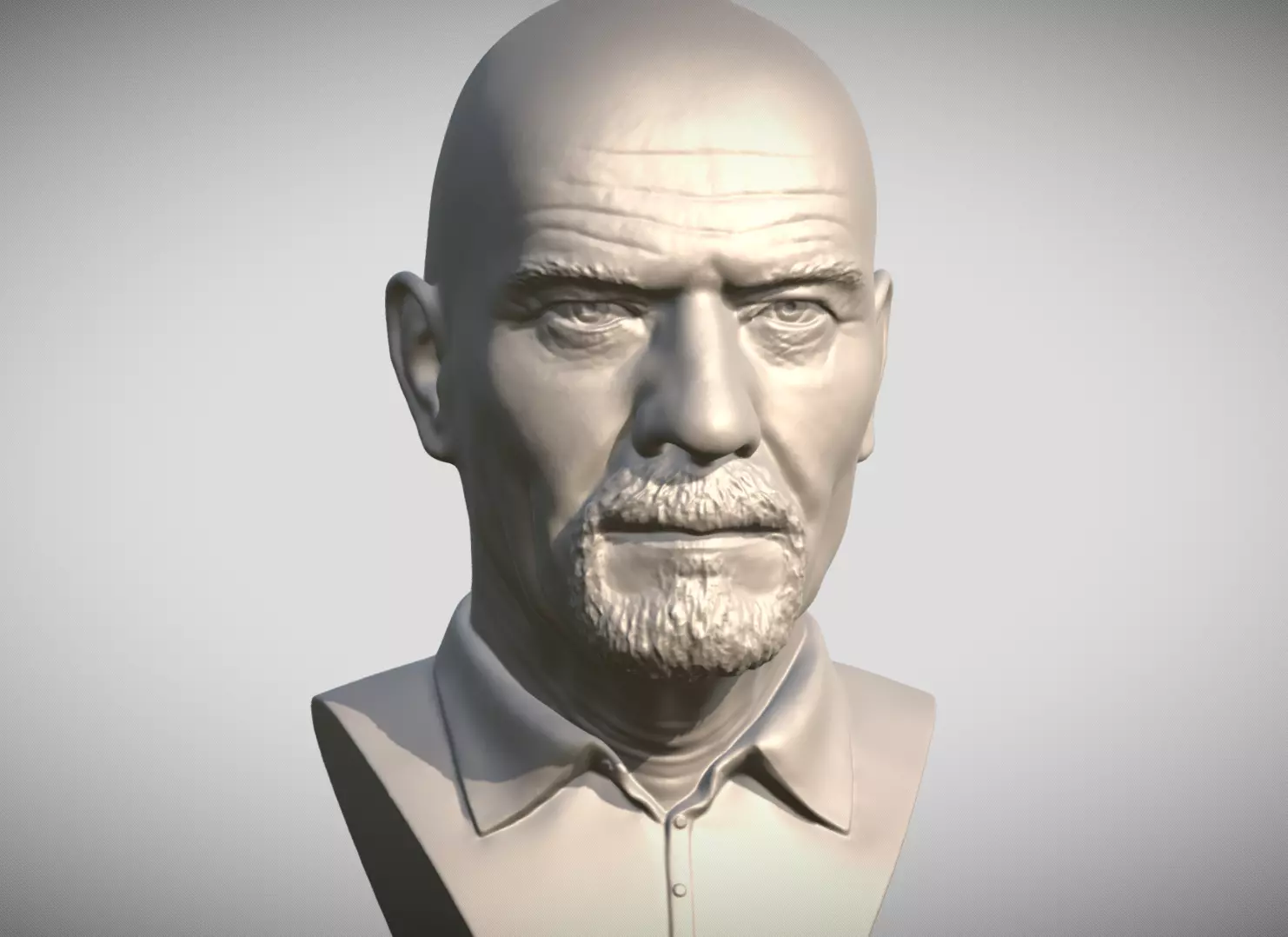 Walter White Bryan Cranston Breaking Bad bust 3D print model_0