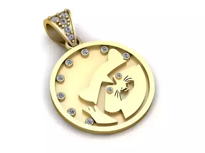 RABBIT CARTOON COIN PENDANT 3D PRINTABLE MODEL