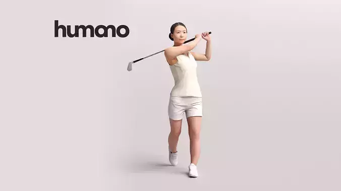 Humano Woman playing golf - golf swing -2601-083-5411