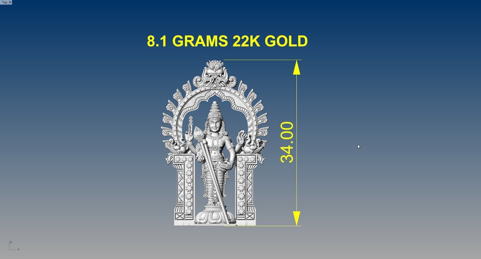 karthikeya pendant 3D print model_2