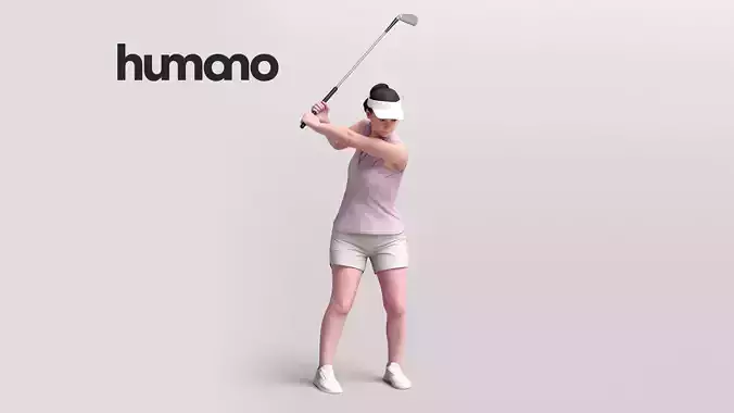 Humano Woman playing golf - golf swing -2601-070-5420