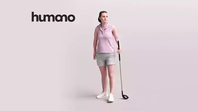 Humano Woman playing golf - golf swing -2601-070-5419