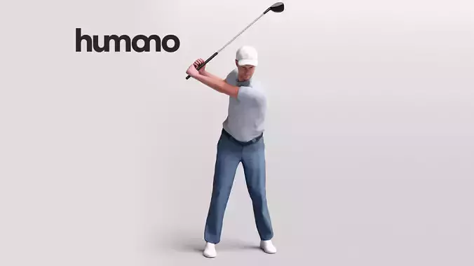 Humano Man playing golf - golf swing -2601-056-2708