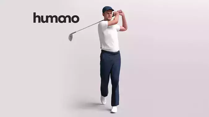 Humano Man playing golf - golf swing -2601-056-2703